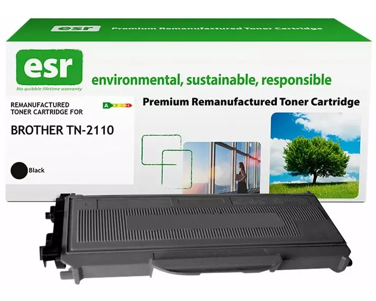 ESR Toner cartridge compatible with Brother TN-2110BK black remanufactured 1.500 pages