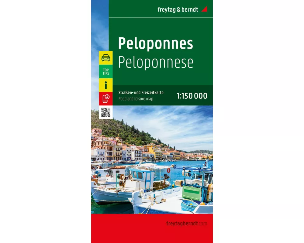 Peloponnes, Straßen- und Freizeitkarte 1:150.000, freytag & berndt