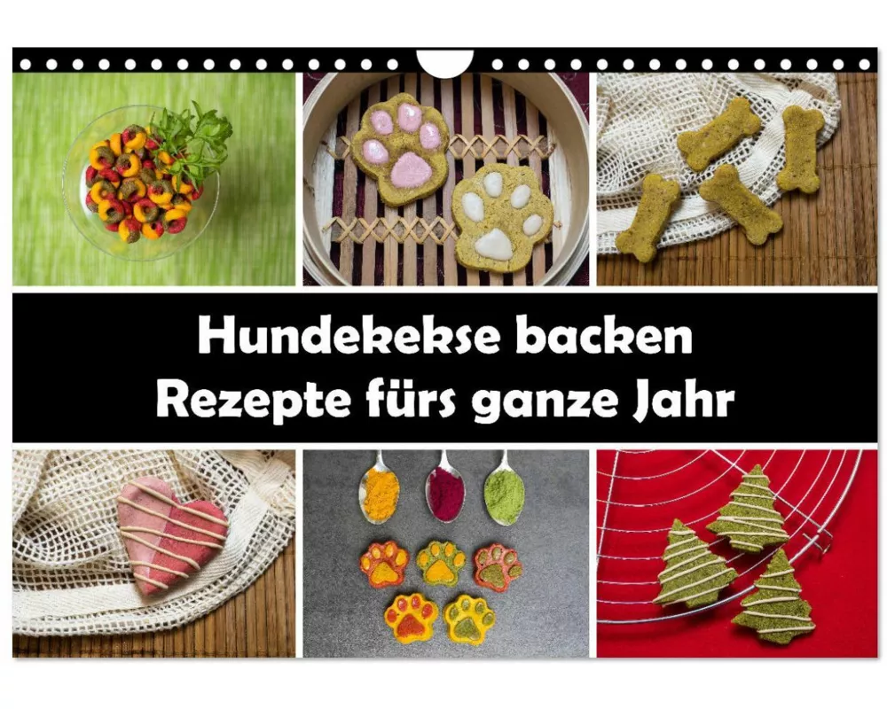 Hundekekse backen - Rezepte fürs ganze Jahr (Wandkalender 2026 DIN A4 quer), CALVENDO Monatskalender