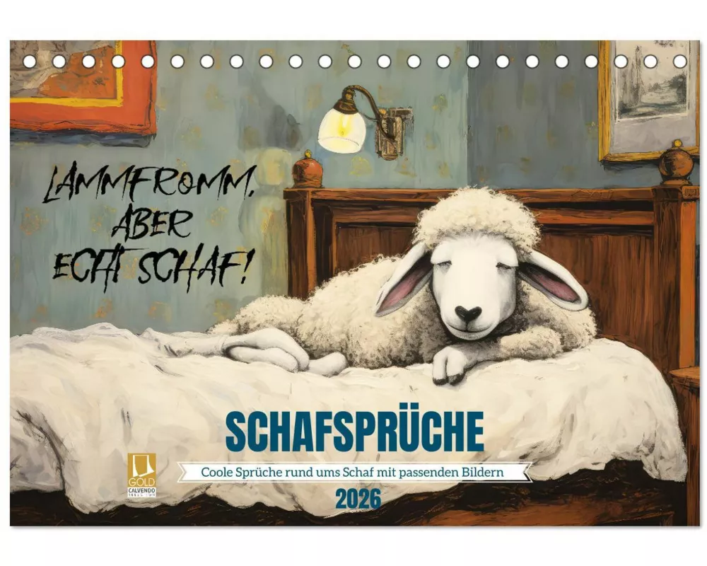 Schafsprüche (Tischkalender 2026 DIN A5 quer), CALVENDO Monatskalender
