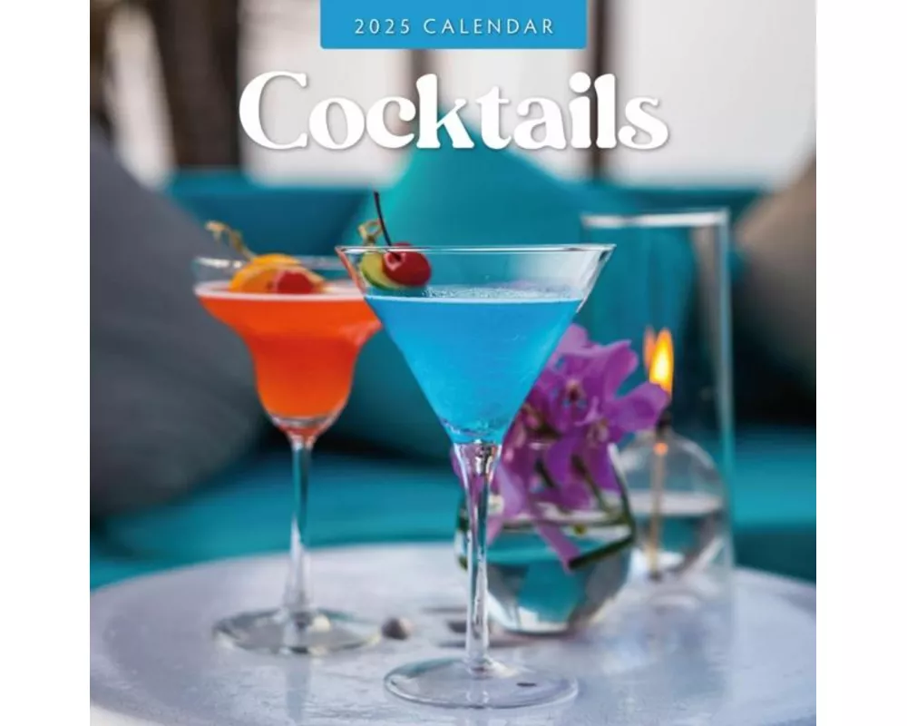 Cocktails 2025 Square Wall Calendar
