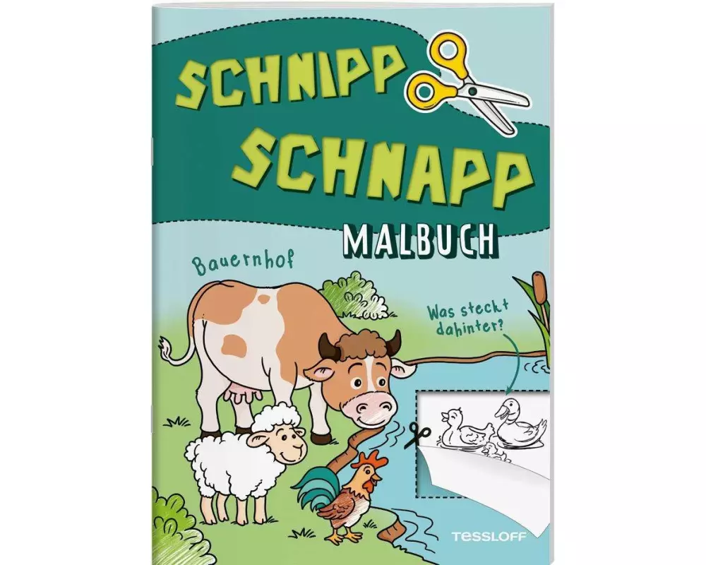 Schnipp Schnapp Malbuch. Bauernhof. Was steckt dahinter?