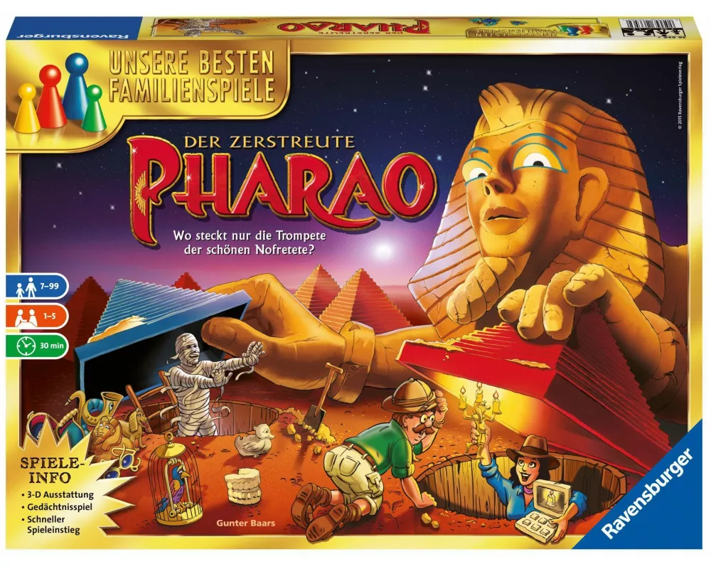 Der zerstreute Pharao - Gesellschaftsspiel & Brettspiel ab 7 Jahre