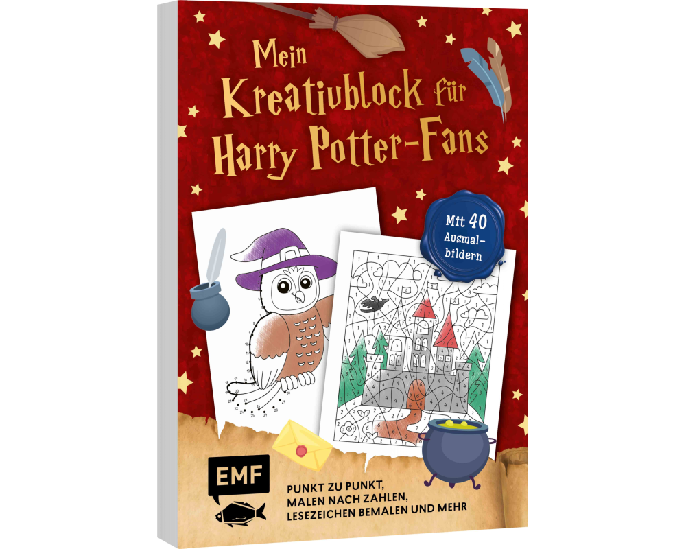Mein zauberhafter Kreativblock für Harry Potter-Fans – Mit 40 Motiven zum Aus- und Weitermalen