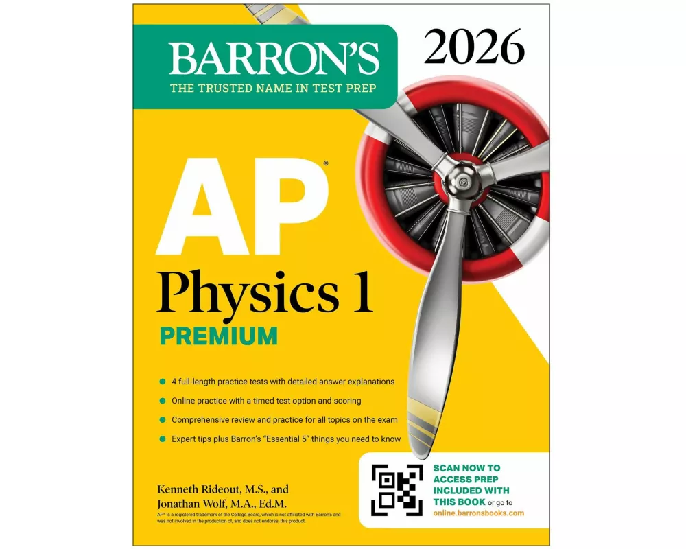 AP Physics 1 Premium, 2026: Prep Book with 4 Practice Tests + Comprehensive Review + Online Practice