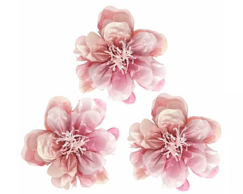 Seidenpapierblumen Wildrose, M, FSC MIX, Ø 28 cm, 3 Stk