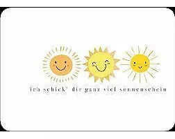 Postkarte / Viel Sonnenschein (Sonne) / Quer