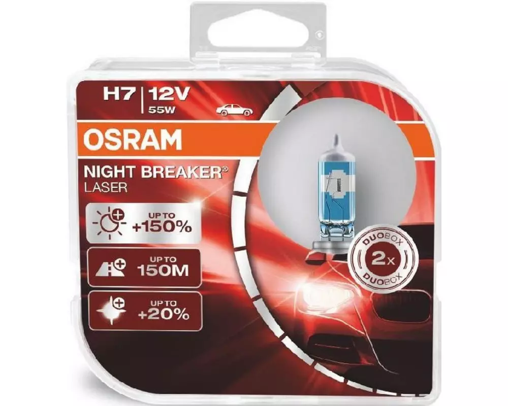 OSRAM Night Breaker Laser Duobox H7 12V 55W PX26d PKW