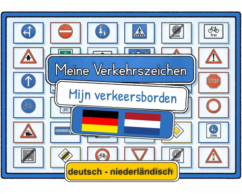 Meine Verkehrszeichen deutsch - niederländisch