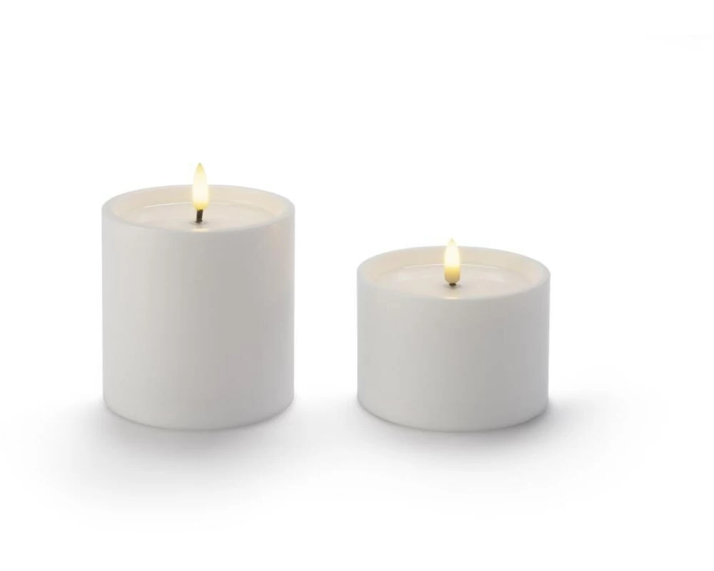 STT LED-Kerzen Set 2 Stück Weiss. 10 cm