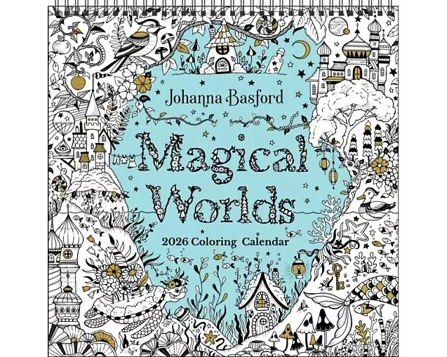 Johanna Basford's 2026 Coloring Wall Calendar