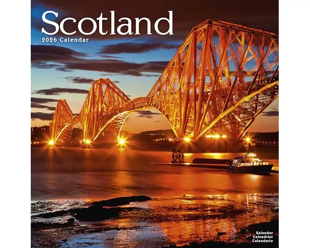 Scotland Calendar 2026 Square Travel Wall Calendar - 16 Month