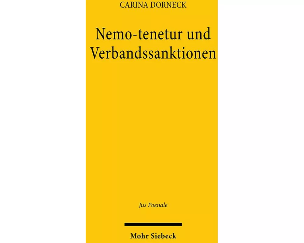 Nemo-tenetur und Verbandssanktionen