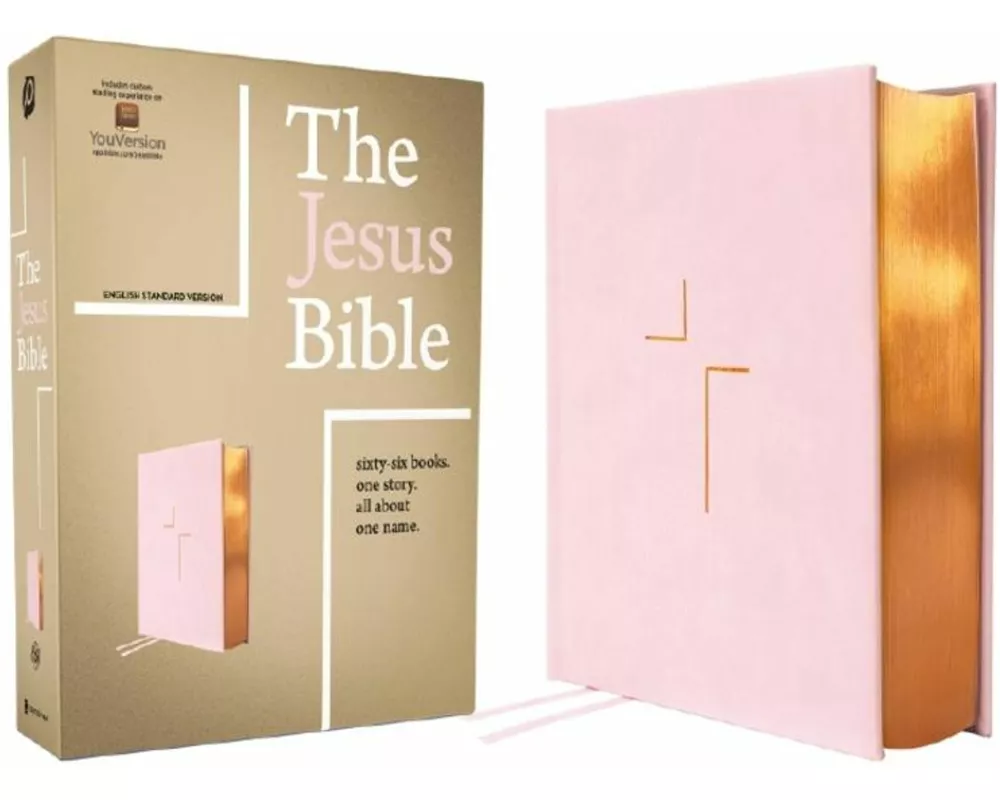 The Jesus Bible, ESV Edition, Leathersoft over Board, Pink