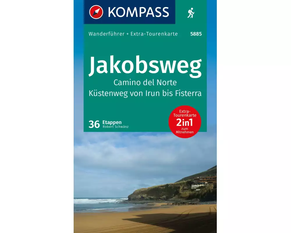 KOMPASS Wanderführer Jakobsweg Camino del Norte, 36 Etappen mit Extra-Tourenkarte