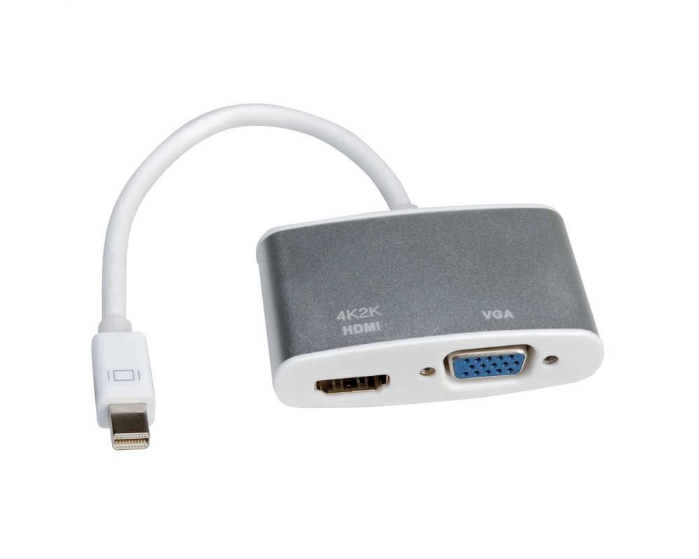 ROLINE 4K MiniDP - HDMI/VGA Adapterkabel, MiniDP ST - HDMI/VGA BU, Aktiv