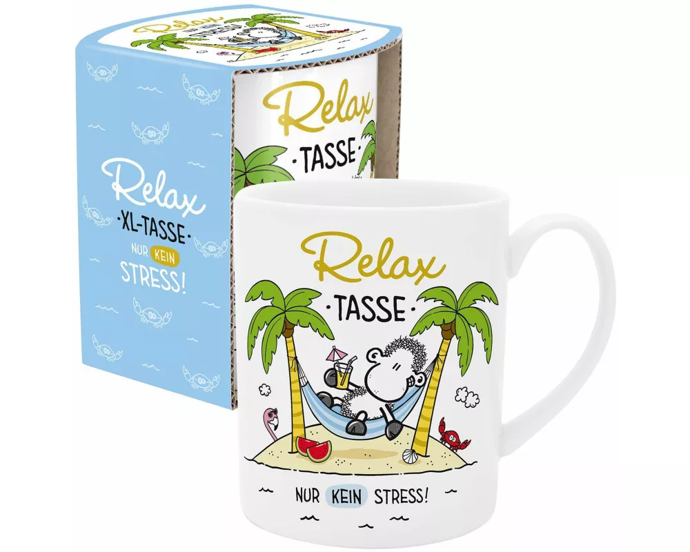 XL-Tasse mit Spruch 'Relax, nur kein Stress'