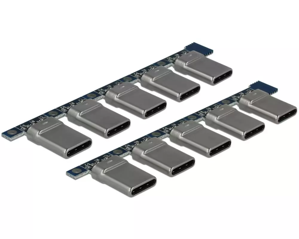 Delock USB 2.0 Adapter Steckverbinder USB2.0-C 10x, Lötanschluss