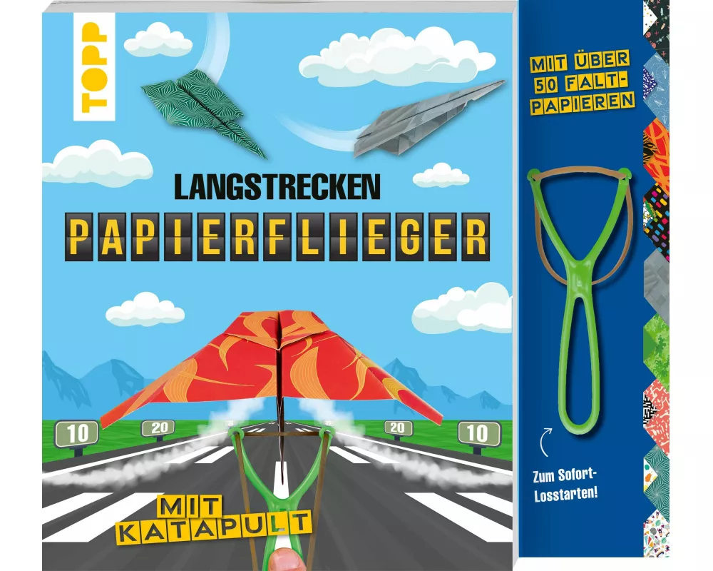 Langstrecken-Papierflieger mit Katapult