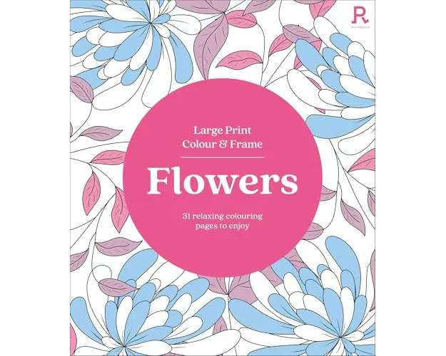 Large Print Colour & Frame - Flowers