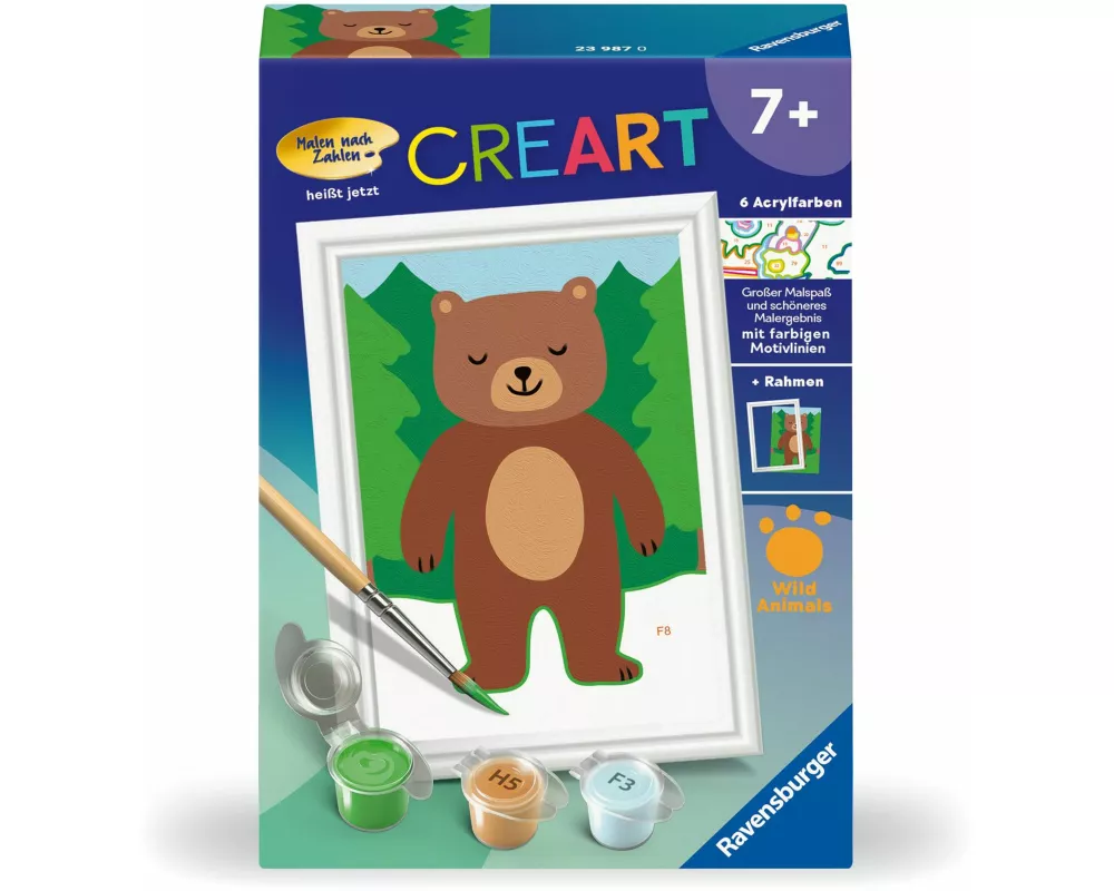 CreArt, Malen nach Zahlen Kinder - Kleiner Bär