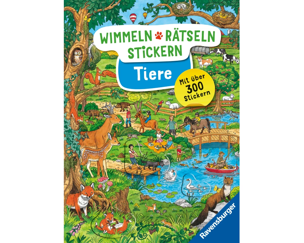 Wimmeln, Rätseln, Stickern: Tiere