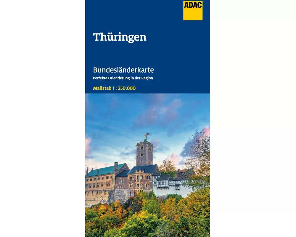ADAC Bundesländerkarte Deutschland 08 Thüringen 1:250.000