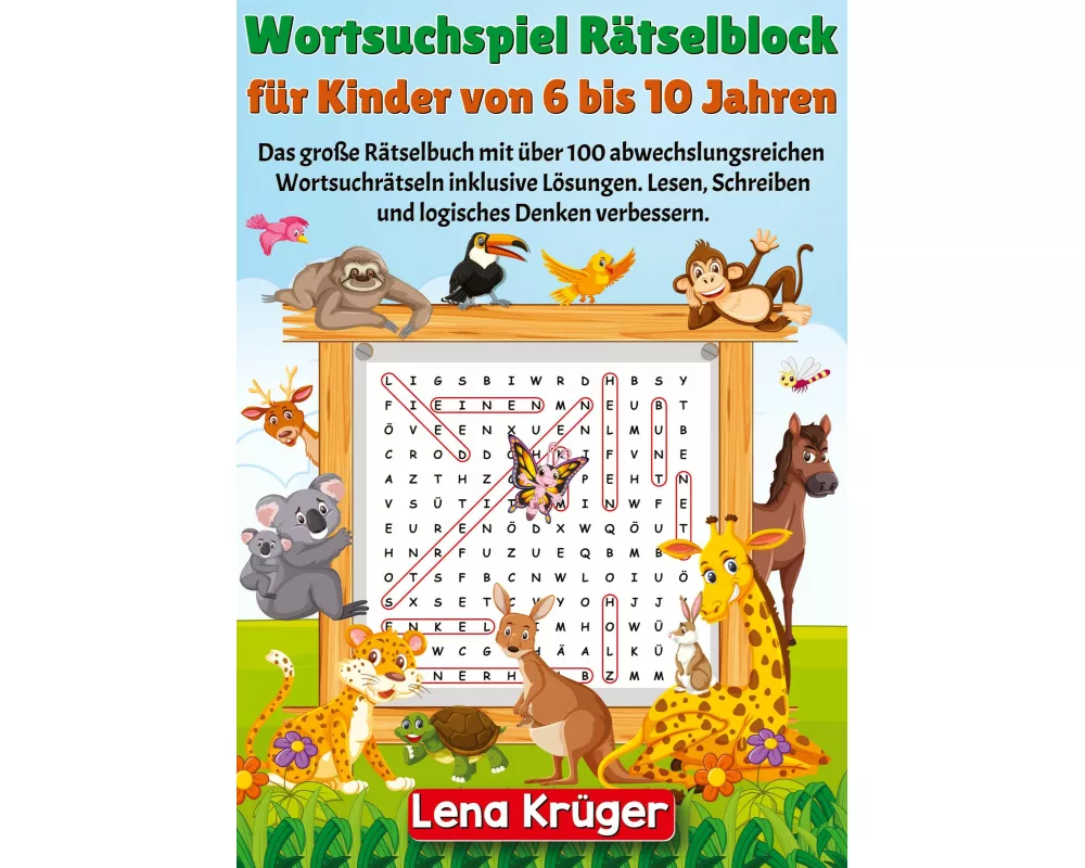 Wortsuchspiel Rätselblock für Kinder von 6 bis 10 Jahren