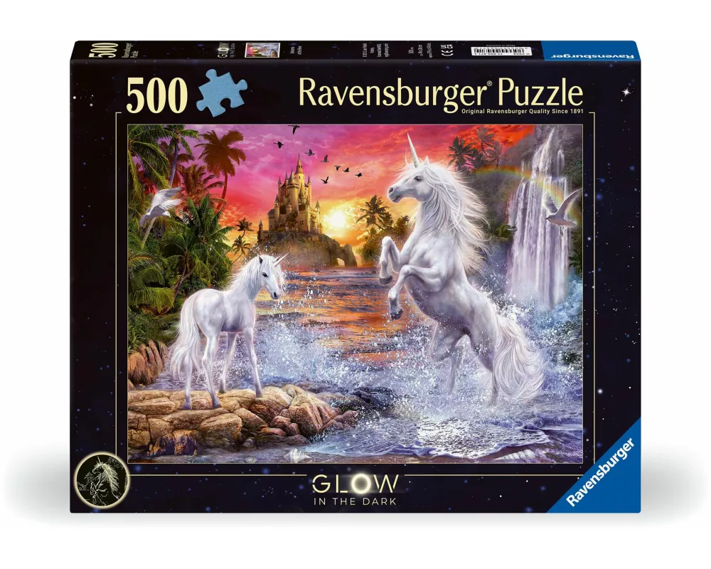 Erwachsenenpuzzle 500 Teile - Einhörner am Fluss