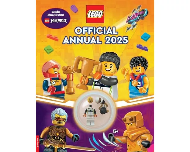 LEGO Books: Official Annual 2025 (with racing driver minifigure and trophy)