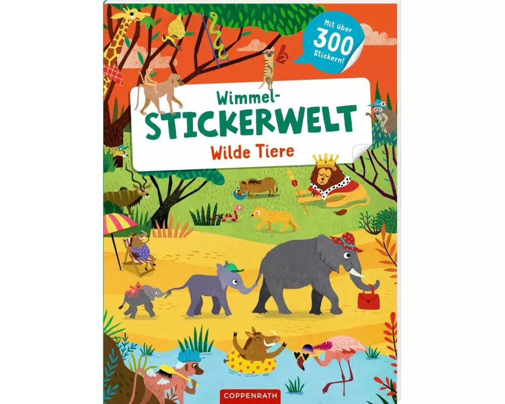 Wimmel-Stickerwelt – Wilde Tiere