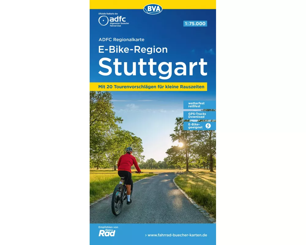 BVA ADFC Regionalkarte E-Bike-Region Stuttgart 1:75.000