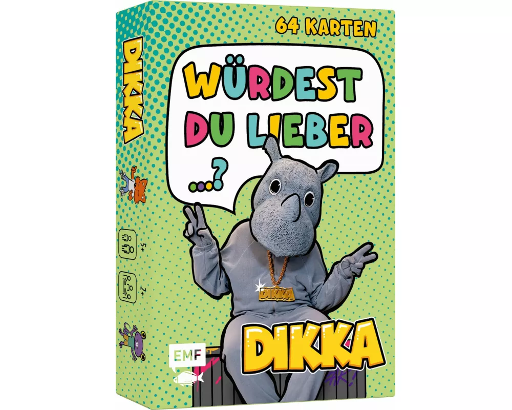 Kartenspiel: Würdest du lieber...? Nashornstarke Fragen für Kids mit DIKKA