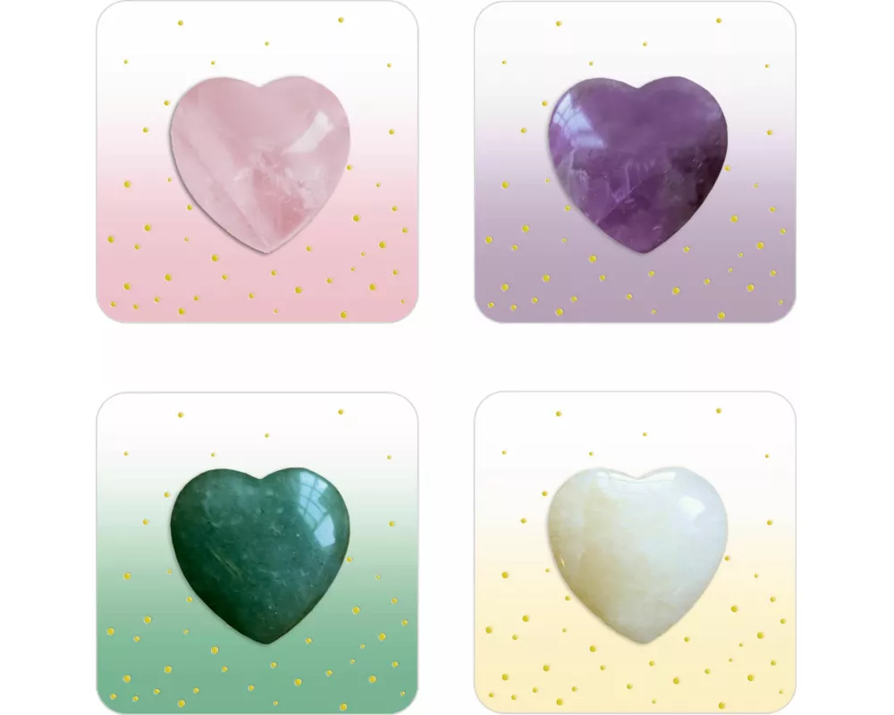 Halbedelstein-Herzen - Von Herzen