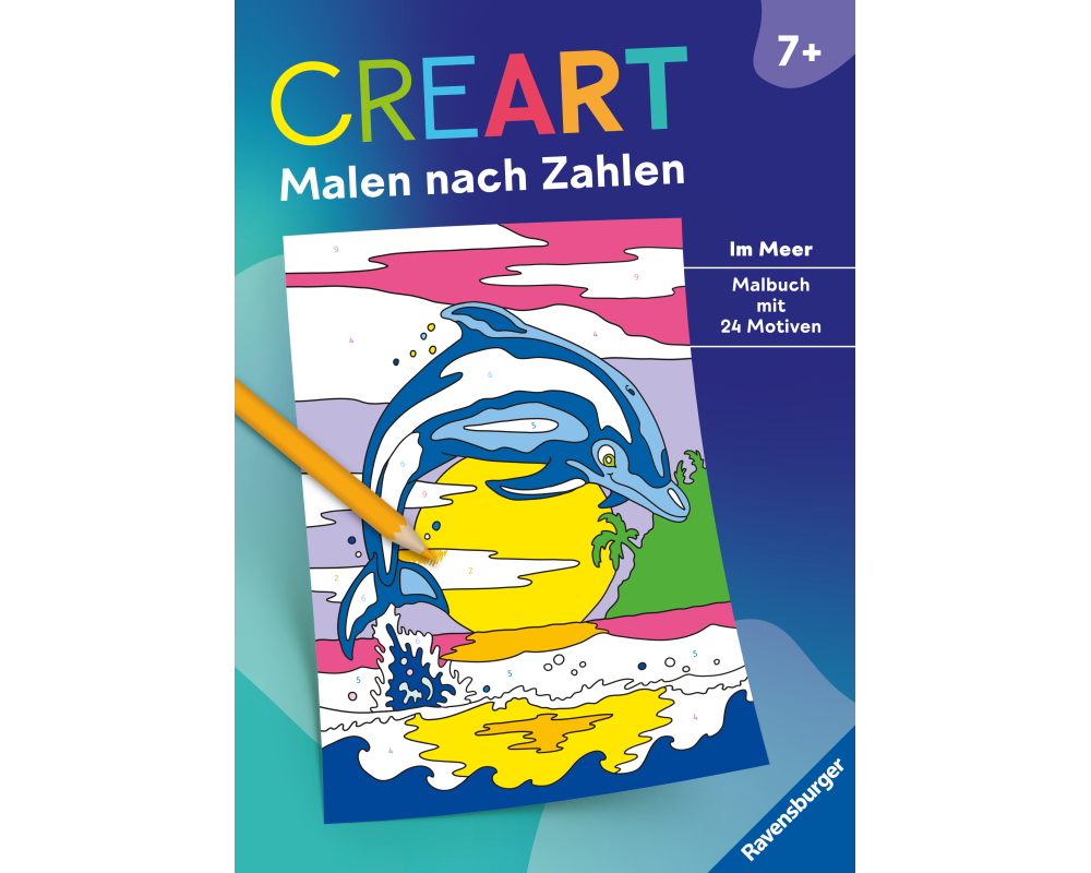 CreArt Malen nach Zahlen ab 7: Im Meer