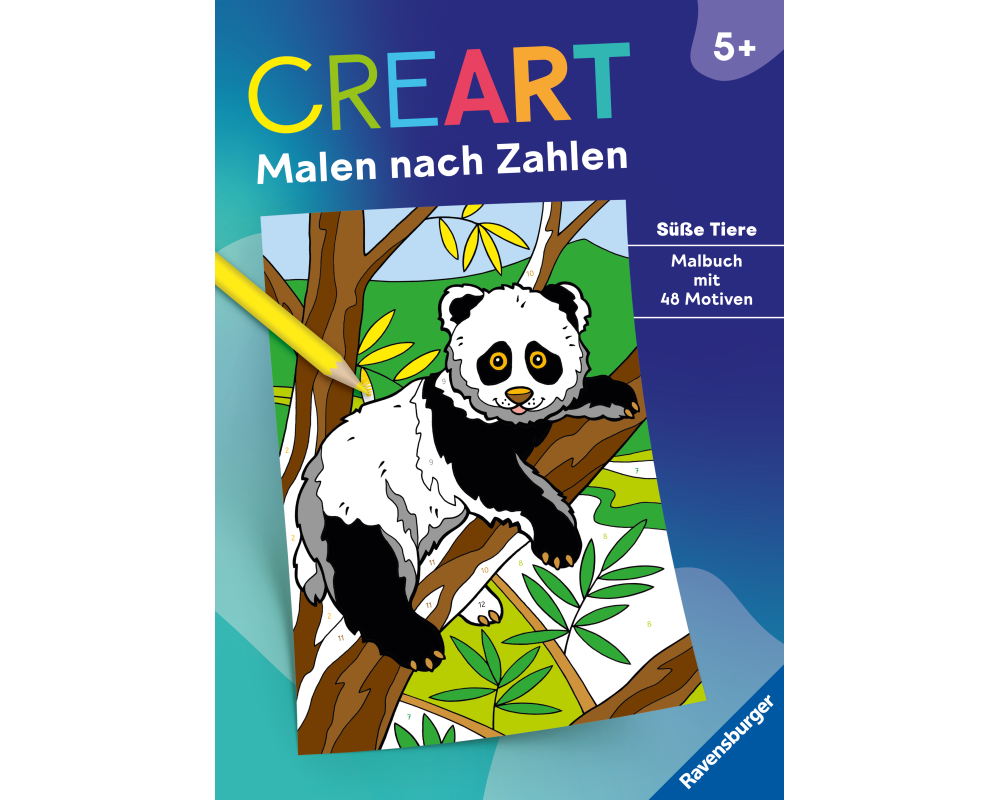 CreArt Malen nach Zahlen ab 5: Süße Tiere