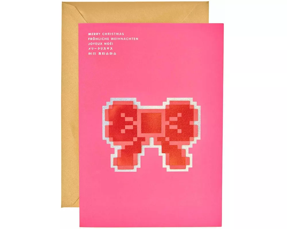 Card Set Bows, Pixels FSC MIX, DIN A5, 6 Karten, 6 Umschläge