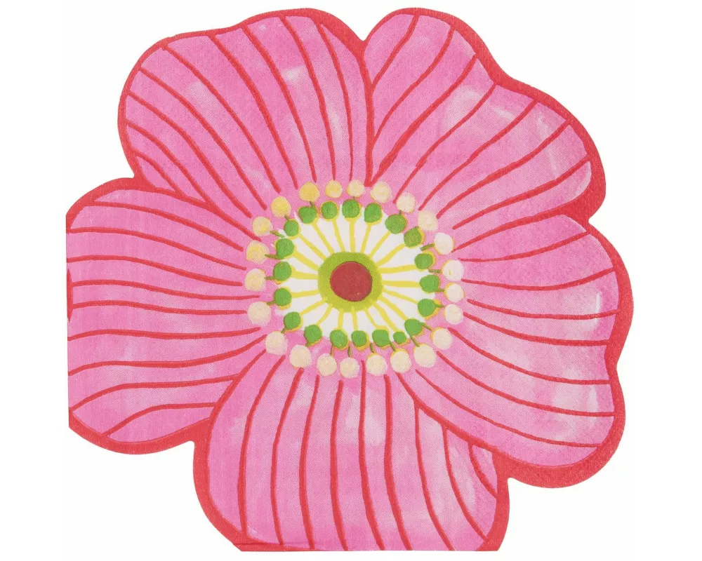 Serviette Pinke Blume, FSC MIX, 20 Stk, 32 x 30,5 cm, 17,5 g/m²