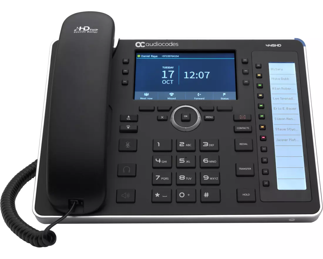 AudioCodes 445HD IP-Telefon Schwarz 8 Zeilen LCD