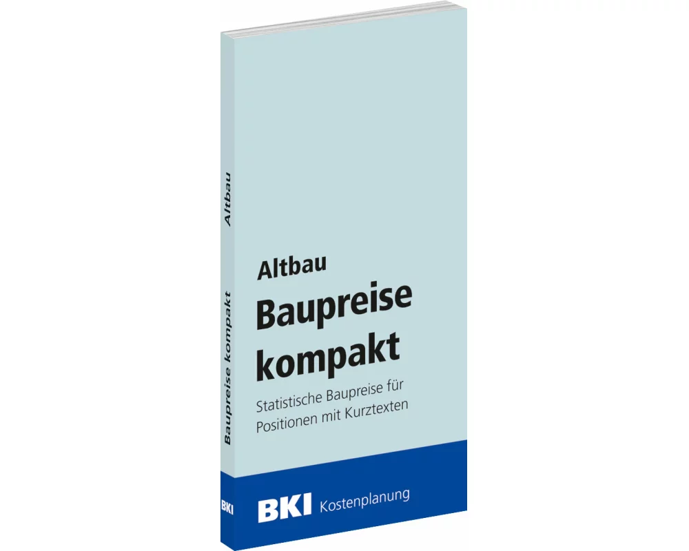 BKI Baupreise kompakt Altbau 2026