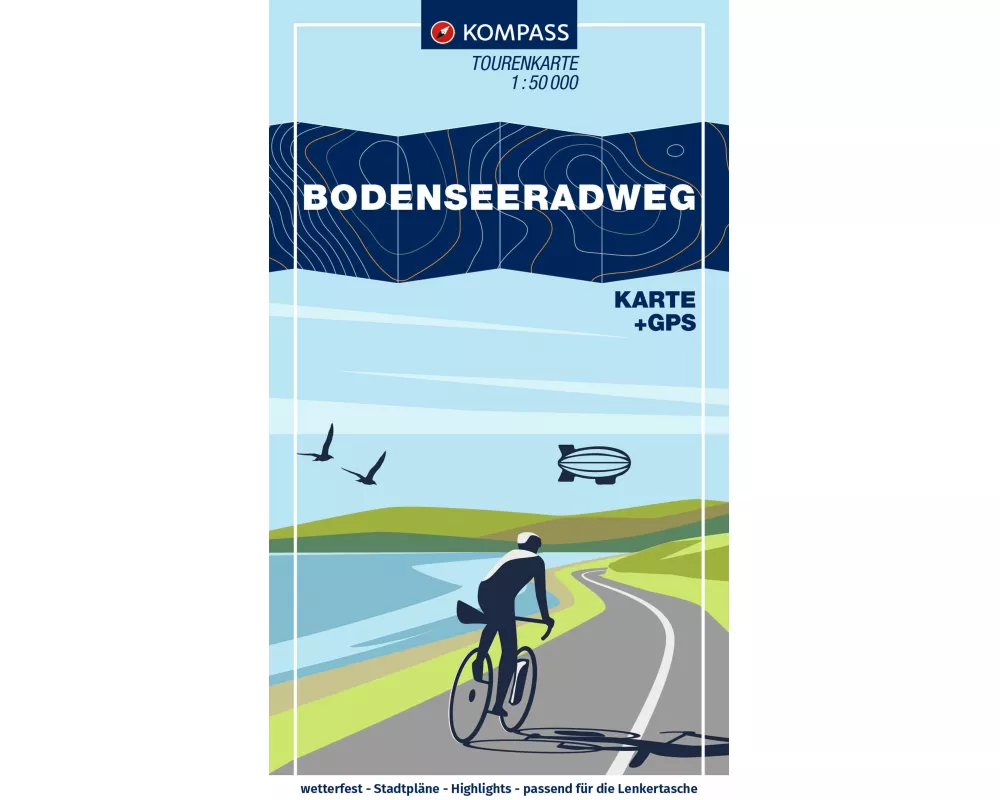 KOMPASS Fahrrad-Tourenkarte Bodenseeradweg 1:50.000