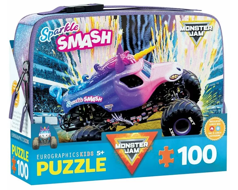 Lunch Box Puzzle 100 Teile - Monster Jam Sparkle Smash