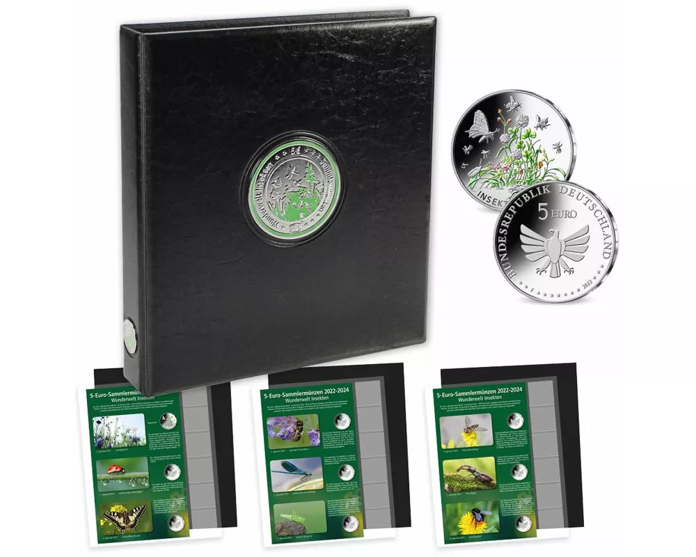 Premium Münzalbum "5 Wunderwelt Insekten"