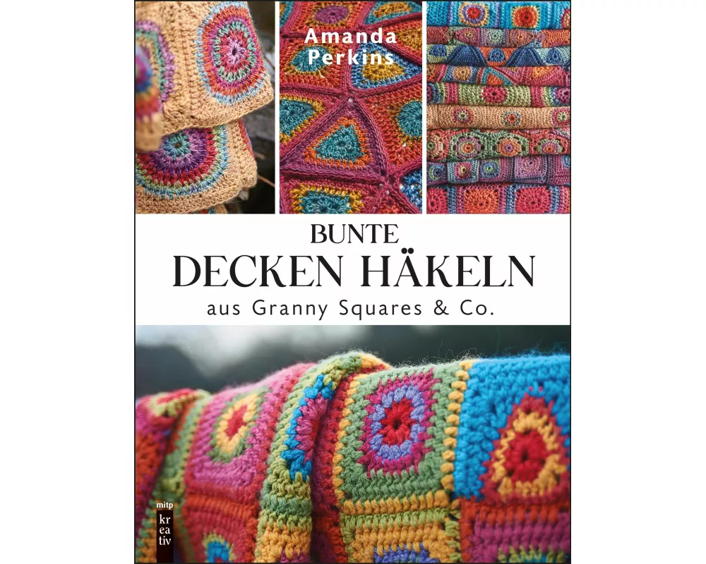 Bunte Decken häkeln aus Granny Squares & Co