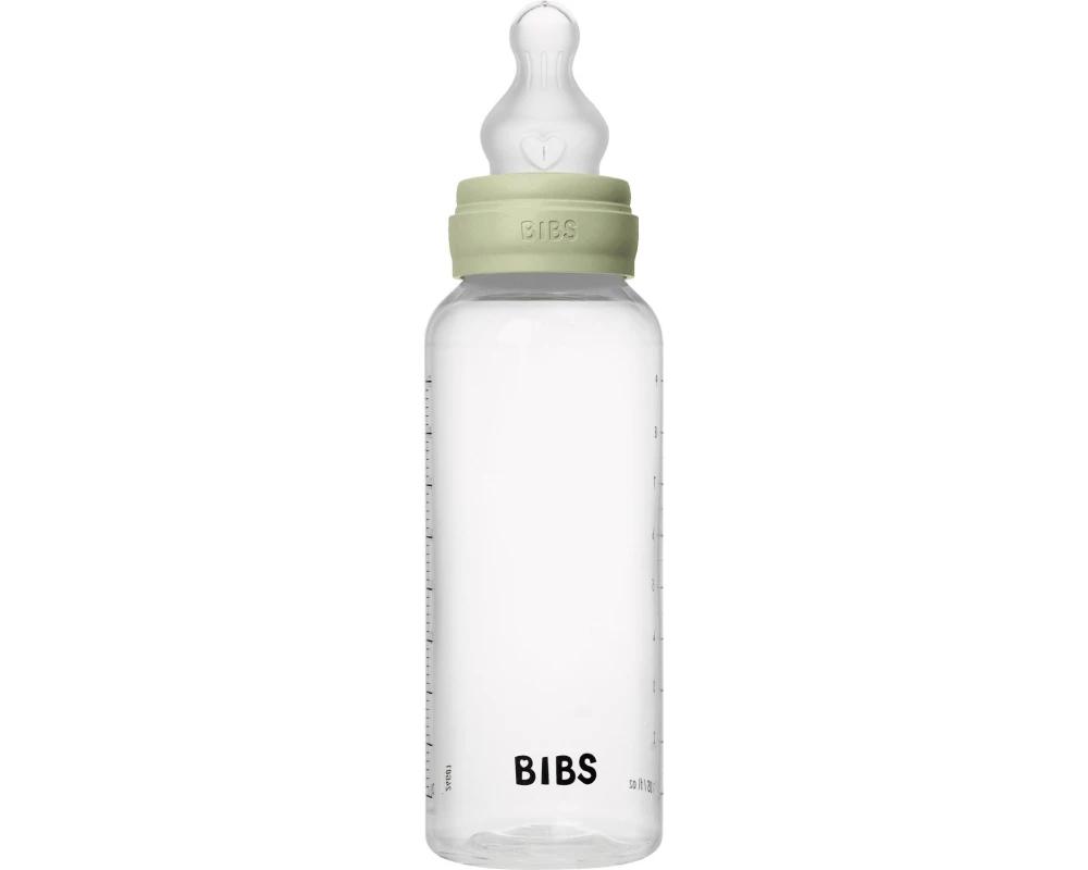 Bibs Baby Bottle Anti Colic Silicone Medium Flow Sage 270 ml