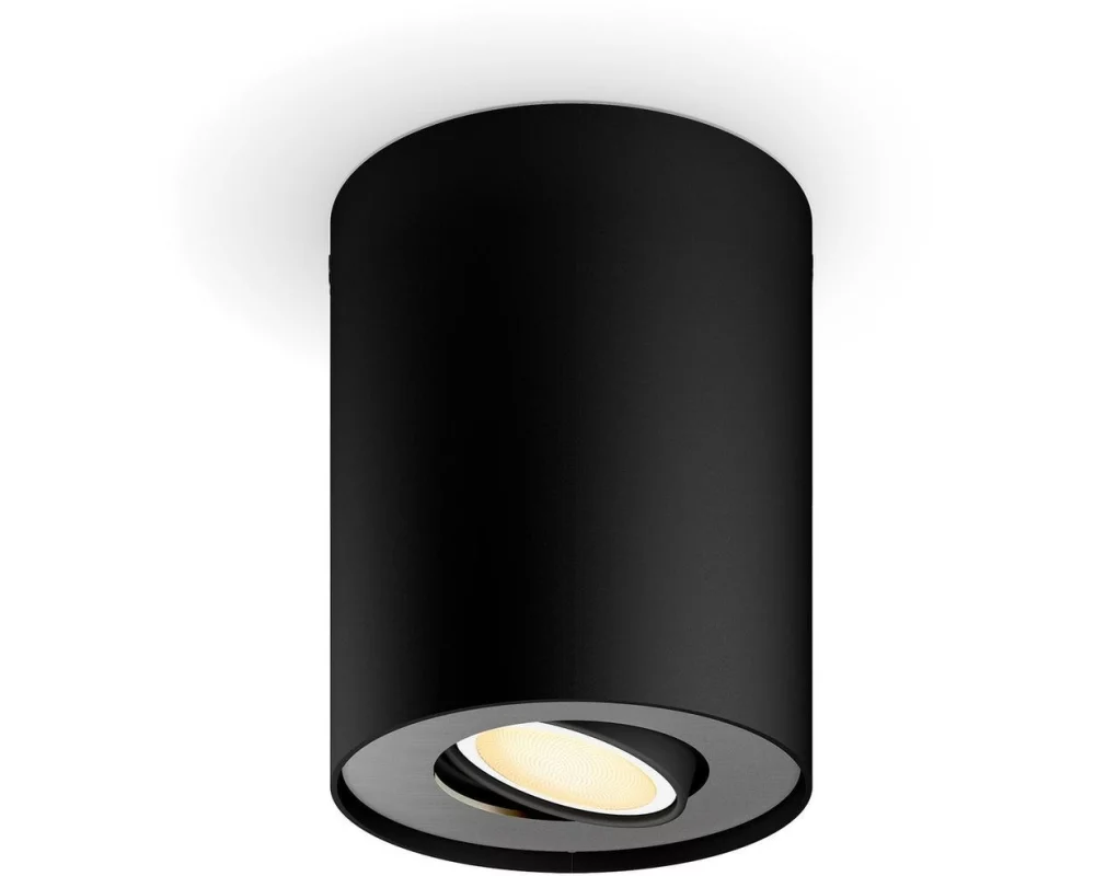 Philips Hue White Ambiance Pillar Einerspot erw. GU10, Schwarz