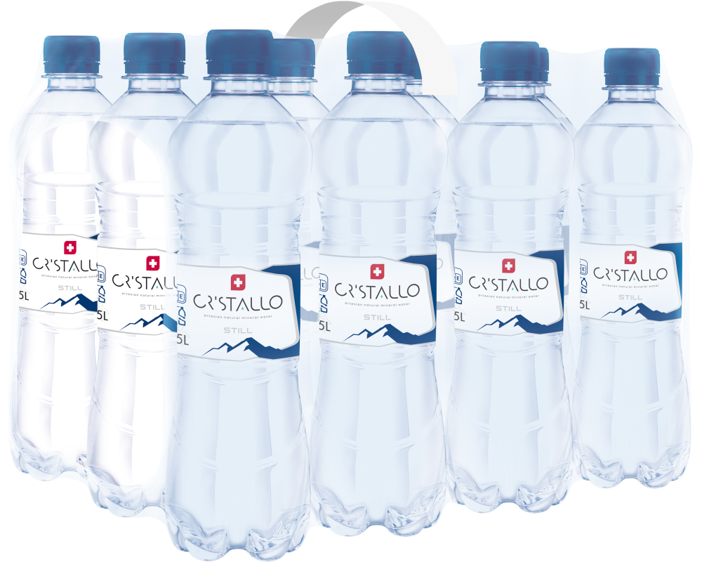 CRISTALLO blau, ohne Kohlensäure, Pet 683770 50 cl, 12 Stk.