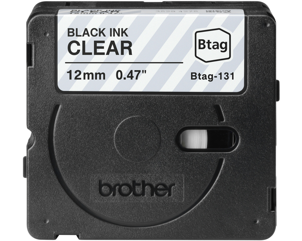 PTOUCH Band schw/transp. n.laminiert BTAG-131 PT-N10/N20/N25BT 12 mm
