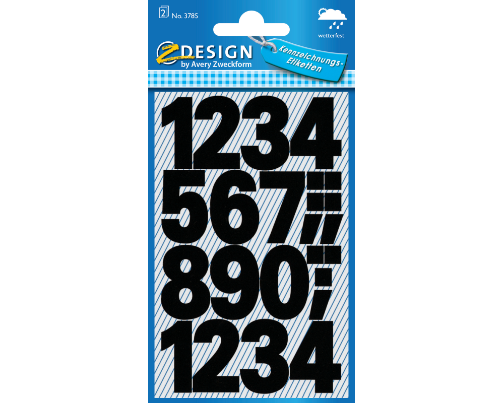 Z-DESIGN Letters schwarz 3785 25mm,Univ. Bold 2 Blatt