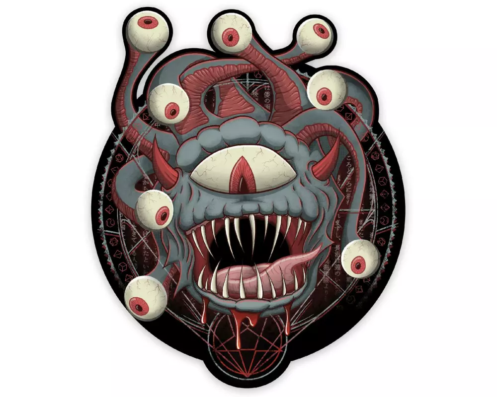 Glass Staff Summoning of the Beholder Sticker Schwarz